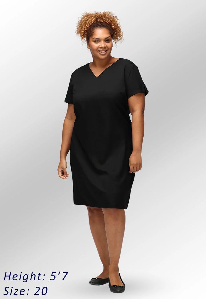 Maya V Neck Salon Dress with Pockets - The Work Uniform Company