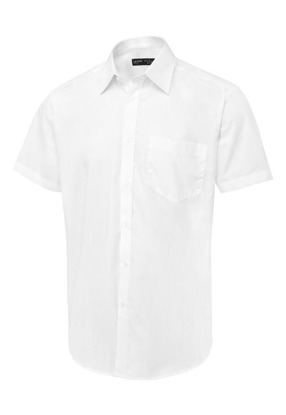 Men's Short Sleeve Poplin Shirt UC714 - The Work Uniform Company