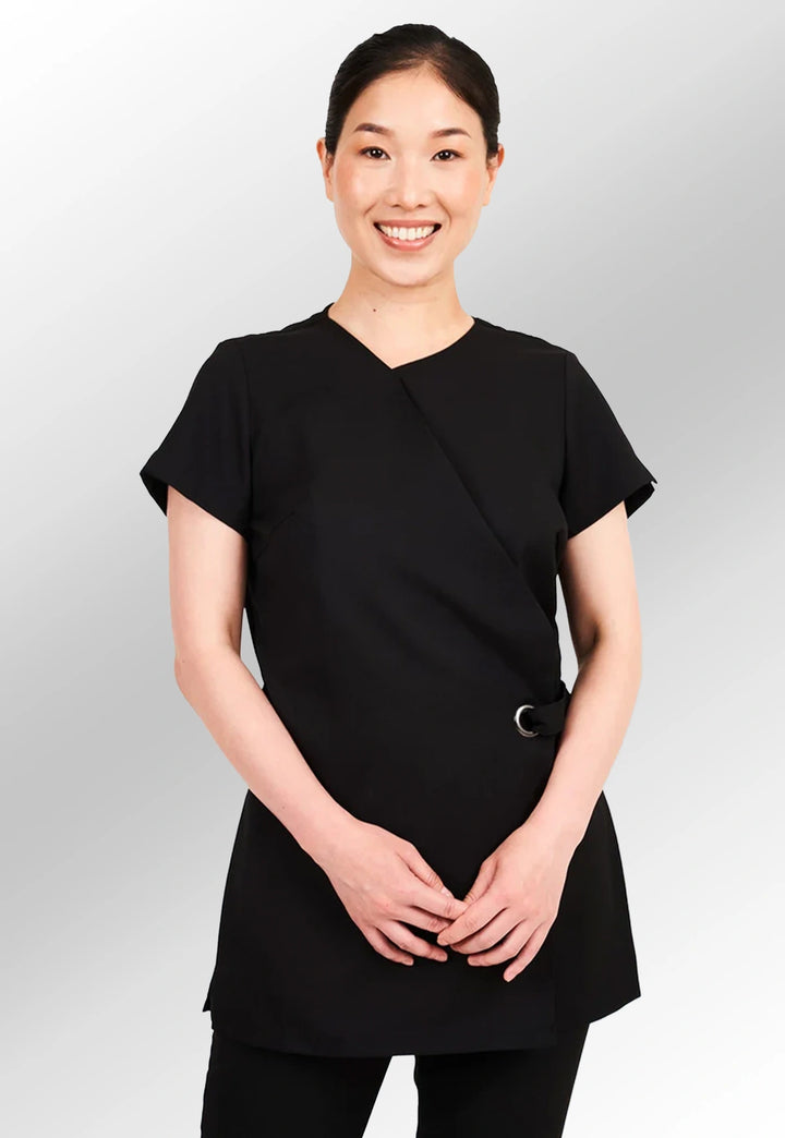 Mila Adjustable Wrap Over Beauty Tunic - The Work Uniform Company