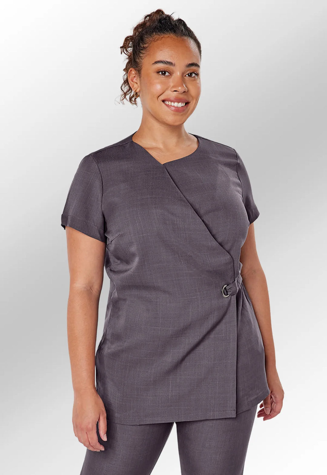 Mila Adjustable Wrap Over Beauty Tunic - The Work Uniform Company