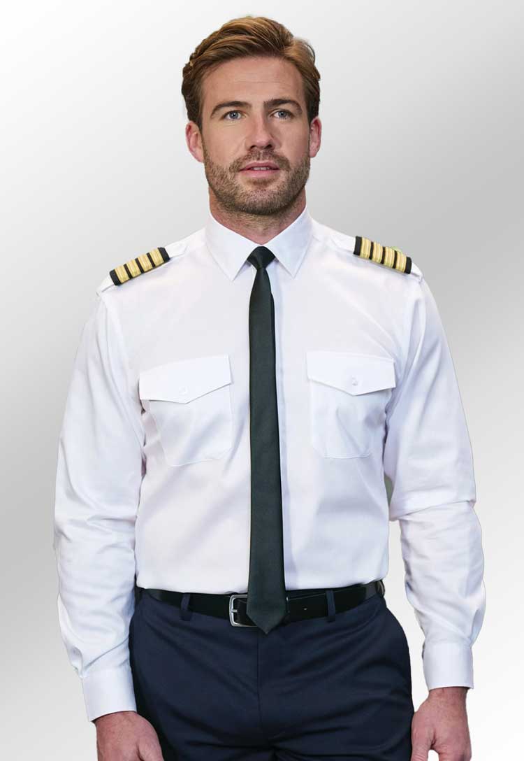model wearing Milo Non-Iron Pilot Shirt