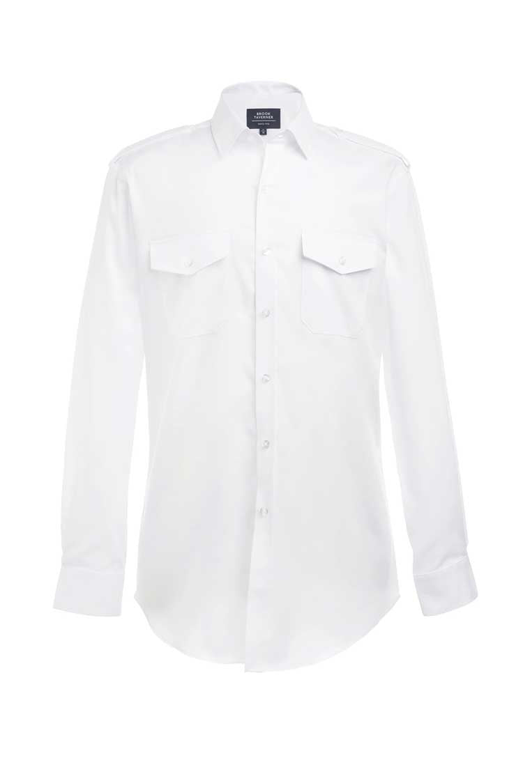 Milo Non-Iron Pilot Shirt in white