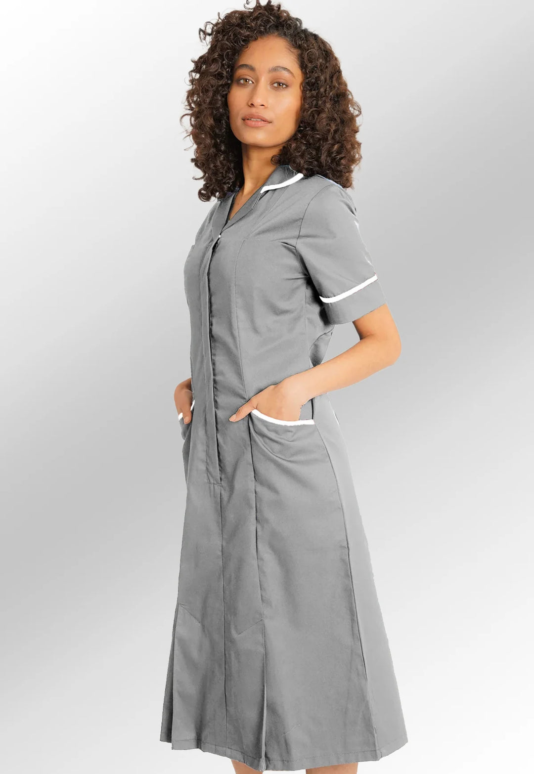 Nurse Dress Grey or Biscuit NCLD - The Work Uniform Company