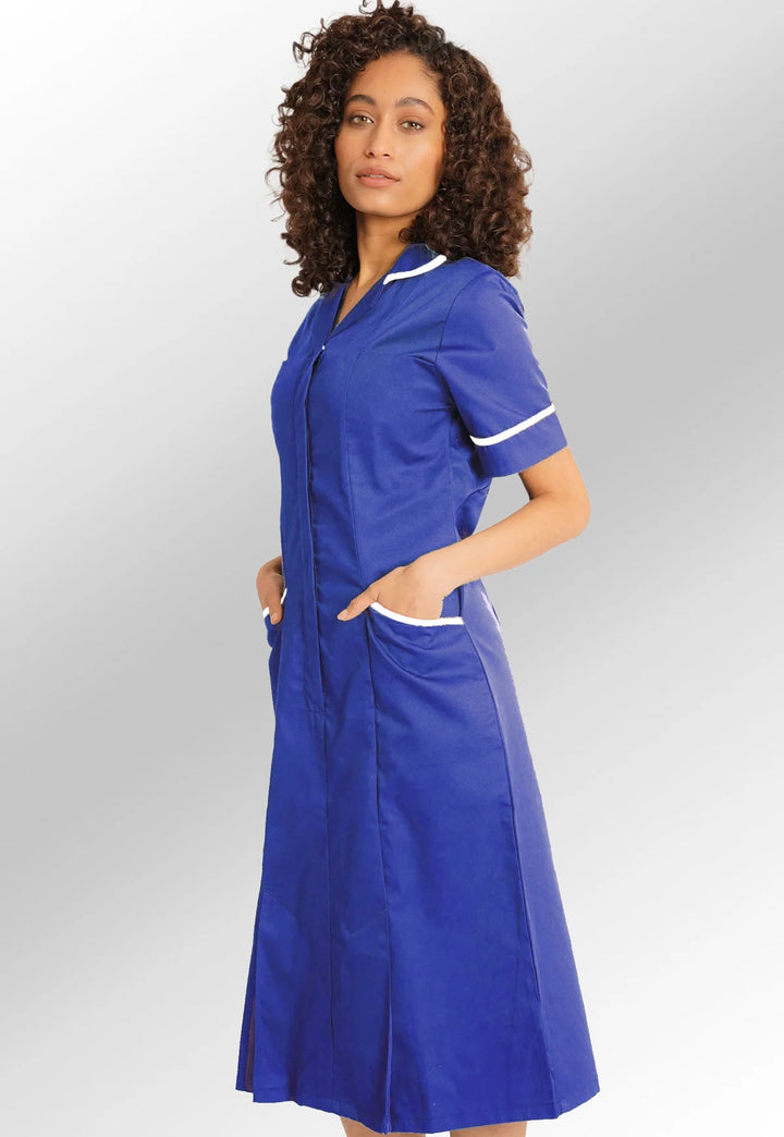 Royal Blue Nurse Dress NCLD - The Work Uniform Company