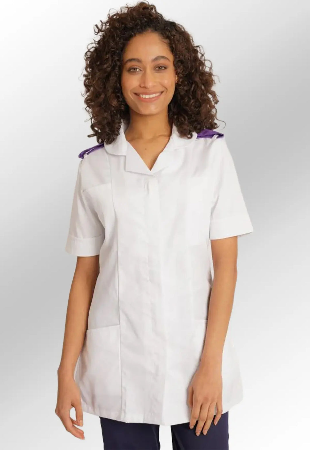 Women's Healthcare Tunic with Epaulette Loops NCLTPSE - The Work Uniform Company