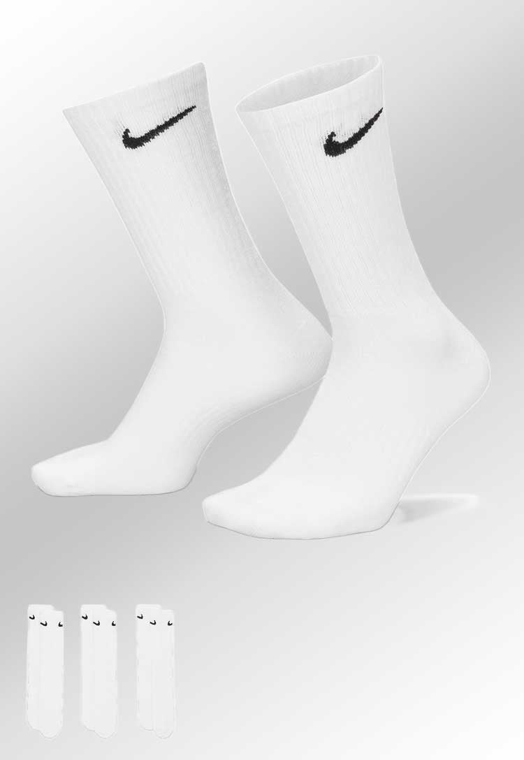 Nike Everyday Crew Socks (3 Pairs) NK359 in black