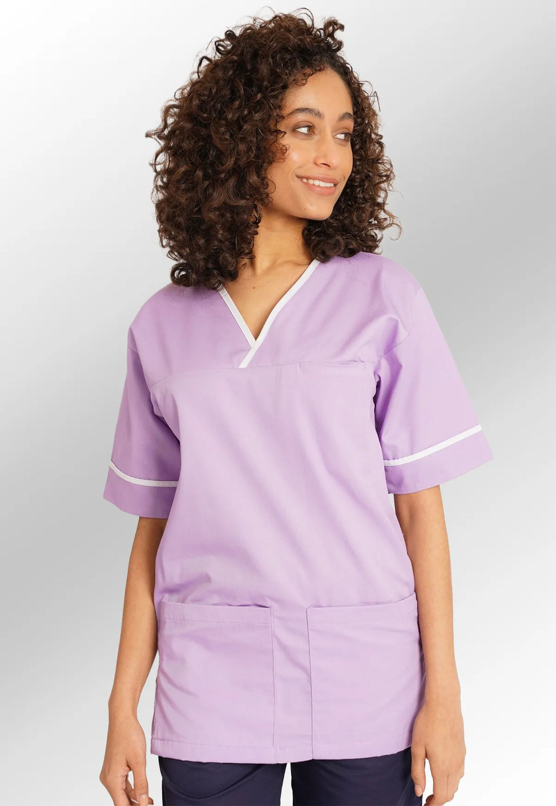 Unisex Contrast Trim Scrub Top NSTT - The Work Uniform Company