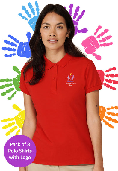 Branded Polo Shirt Bundle for Nursery Staff (Pack of 8)