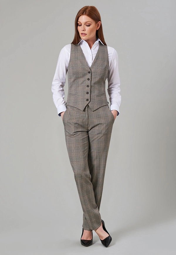 Olivia Check Waistcoat - The Work Uniform Company