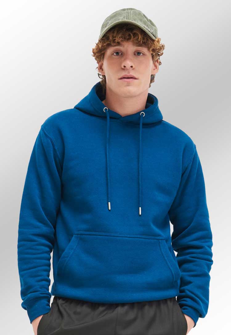 Model wearing Organic Hoodie JH201