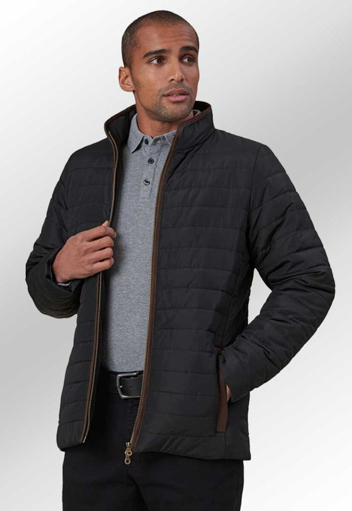 Model Wearing the Orlando Quilted Jacket 4369 in Black