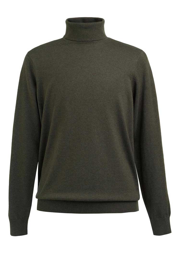 Oslo Marino Wool Rollneck Jumper 4568 moss