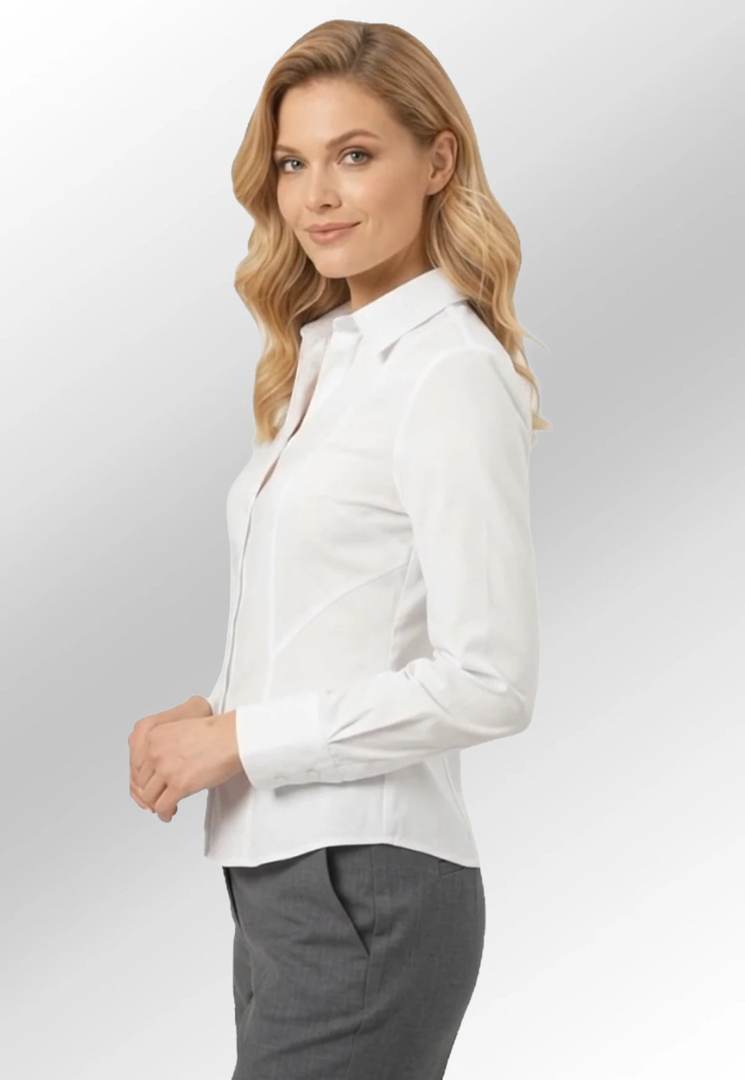 Palena Semi Fitted Long Sleeve Women's Shirt - The Work Uniform Company