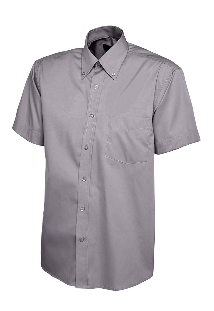 Men's Pinpoint Oxford Half Sleeve Shirt UC702 in Charcoal