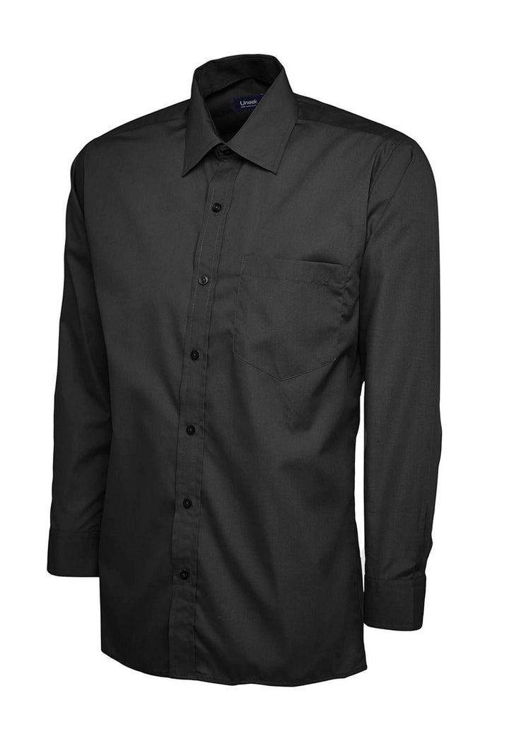 Men's Poplin Full Sleeve Shirt UC709 in Black