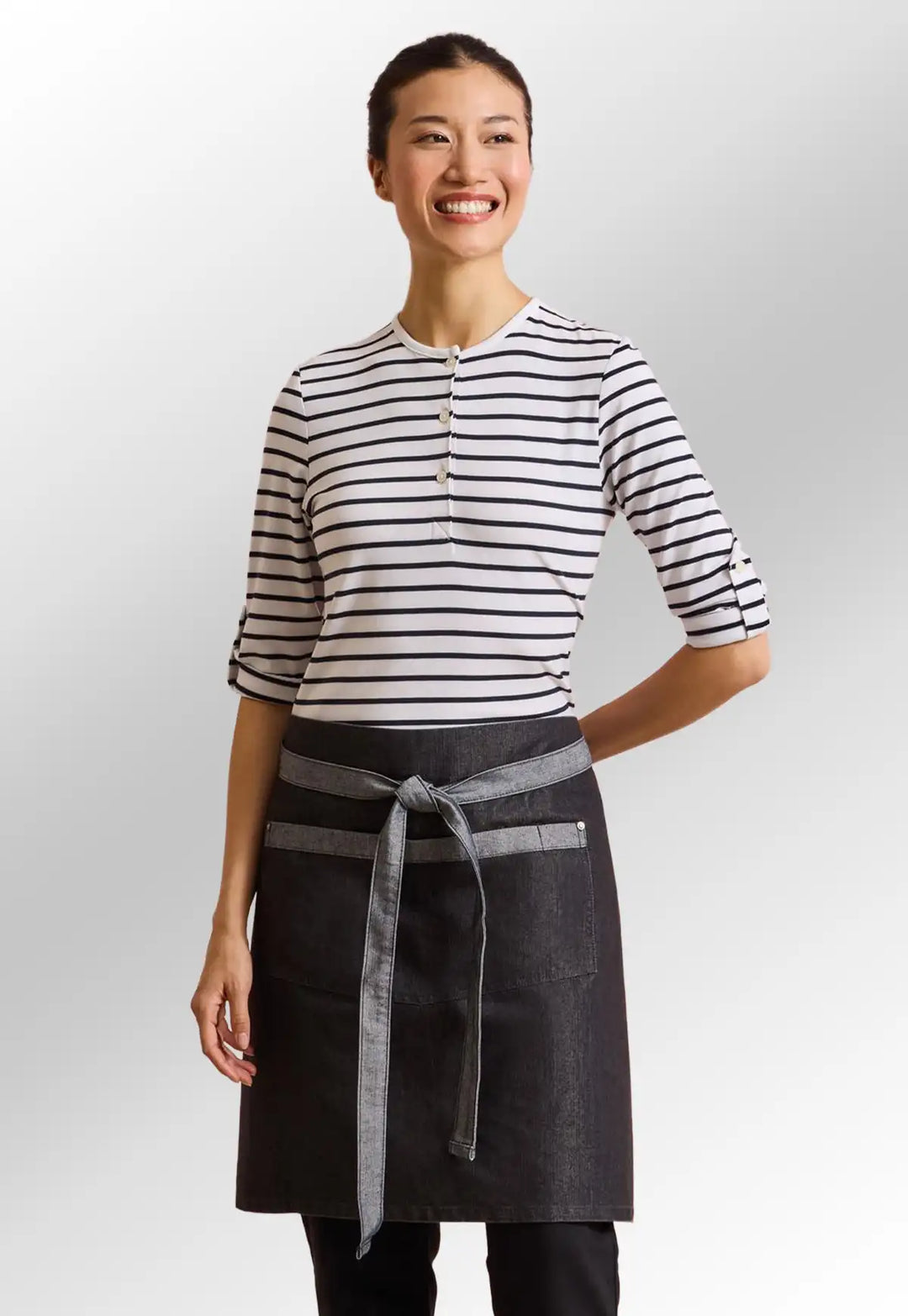 Contrast Denim Waist Apron - The Work Uniform Company