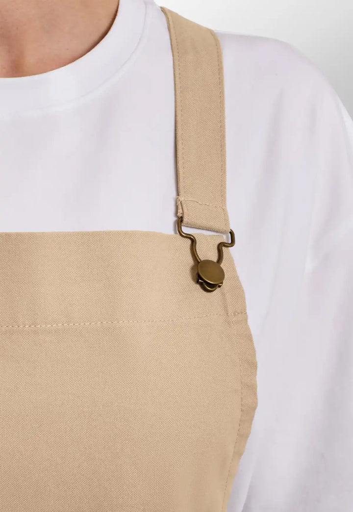 Cross Back 'Barista' Bib Apron - The Work Uniform Company