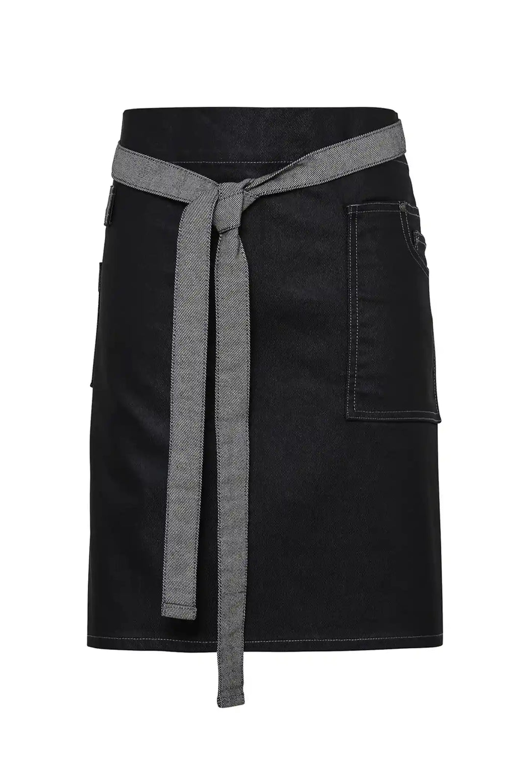 Waxed Look Denim Waist Apron - The Work Uniform Company