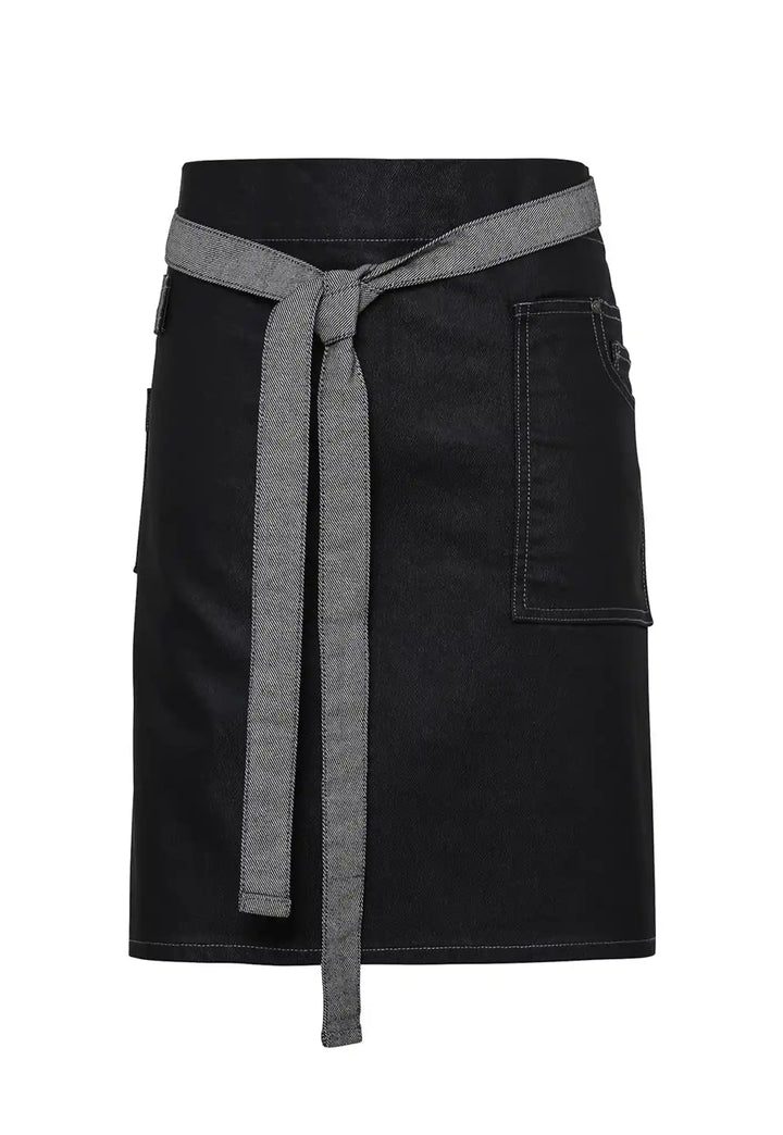 Waxed Look Denim Waist Apron - The Work Uniform Company