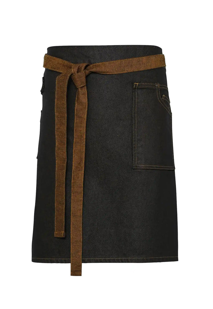 Waxed Look Denim Waist Apron - The Work Uniform Company
