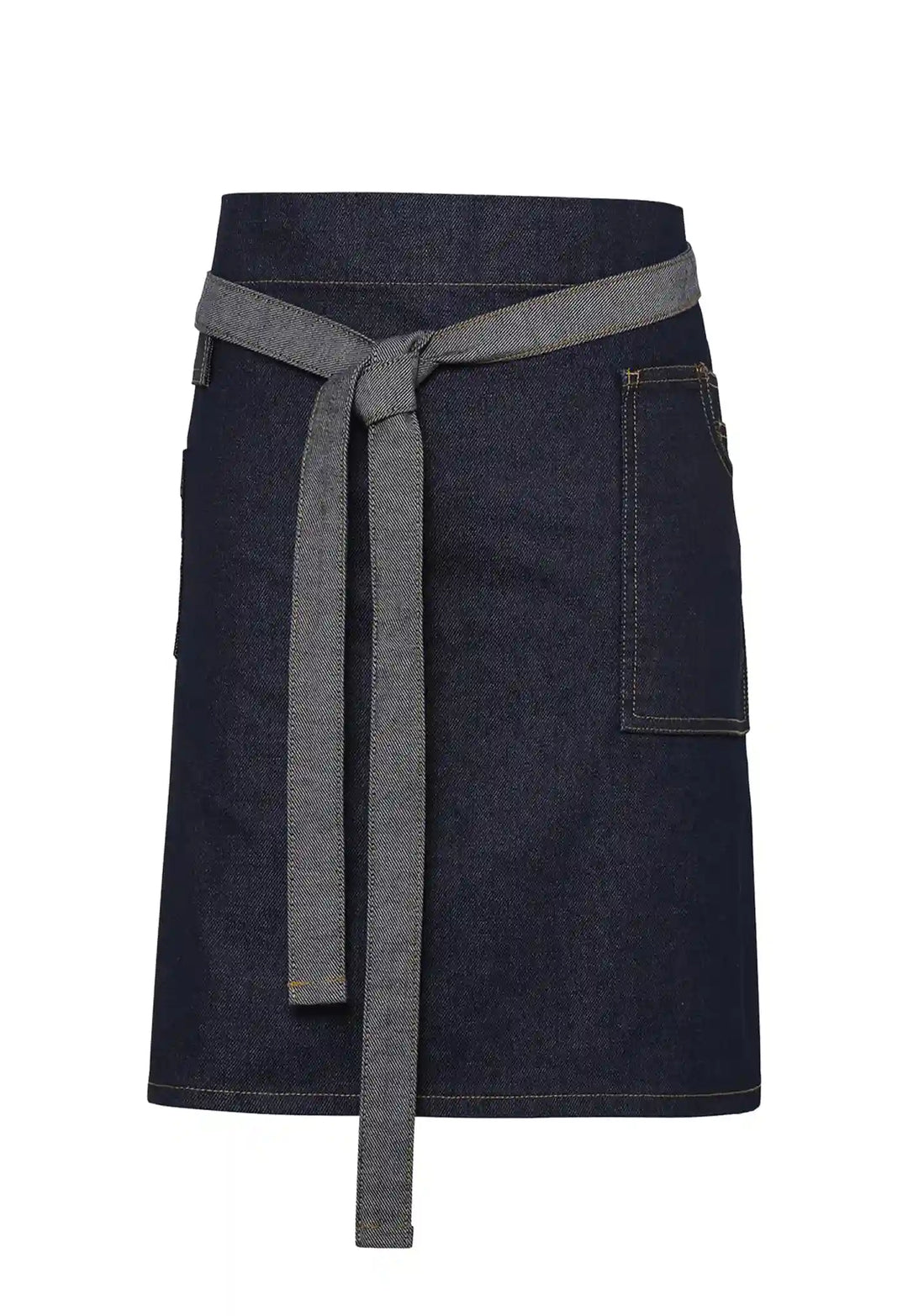 Waxed Look Denim Waist Apron - The Work Uniform Company