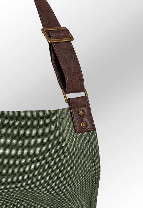 Close-up of the PR144 Apron in Olive