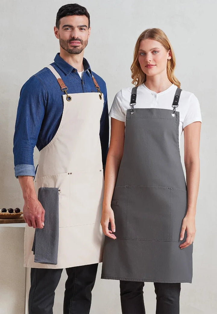 Clip 'n' Clasp Cross - Back Bib Apron - The Work Uniform Company