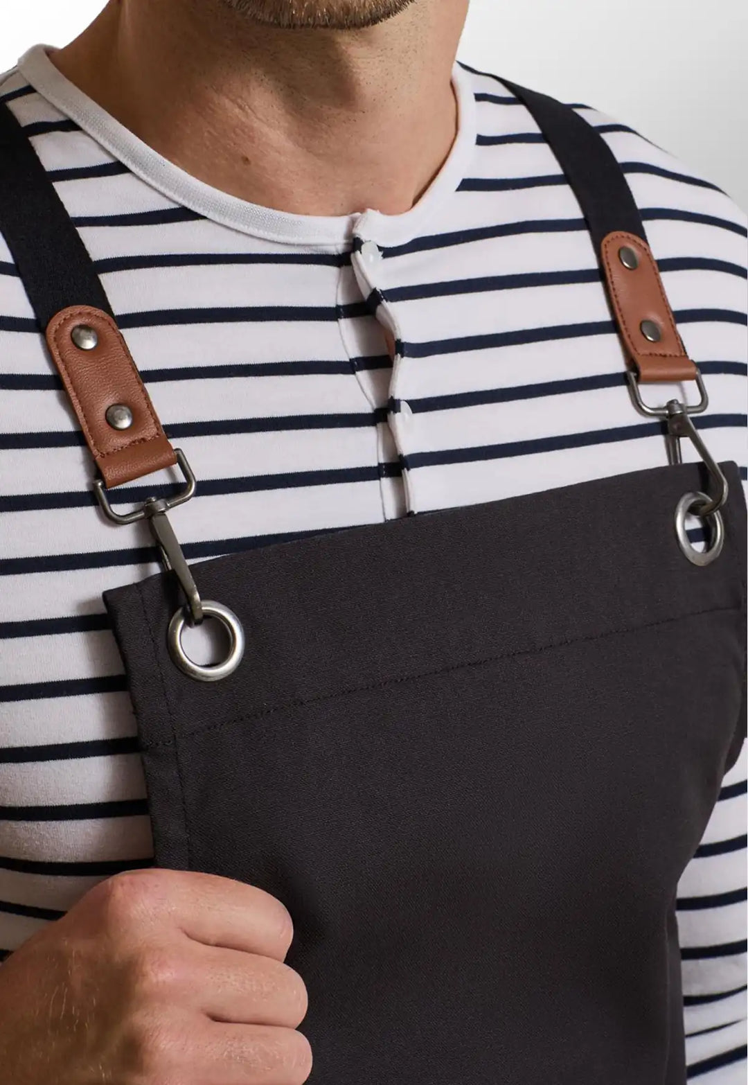 Clip 'n' Clasp Cross - Back Bib Apron - The Work Uniform Company