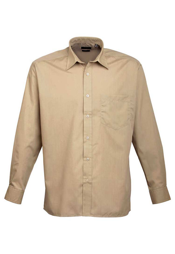 Men's Vibrant Long Sleeve Poplin Shirt PR200