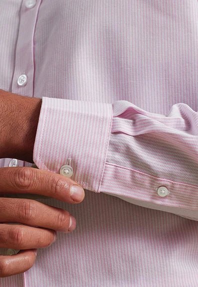 Cotton-Rich Oxford Striped Shirt - The Work Uniform Company