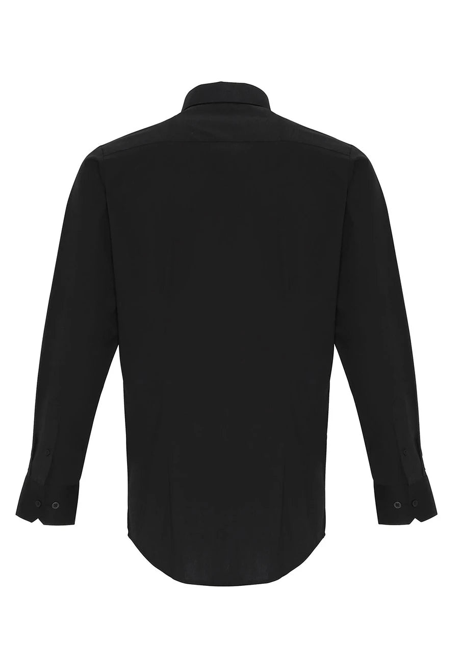 Men's Stretch Fit Cotton Poplin Long Sleeve Shirt - The Work Uniform Company