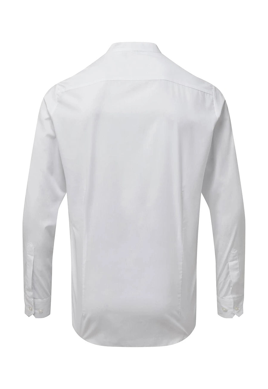 Men's Banded Collar Grandad Long Sleeve Shirt - The Work Uniform Company