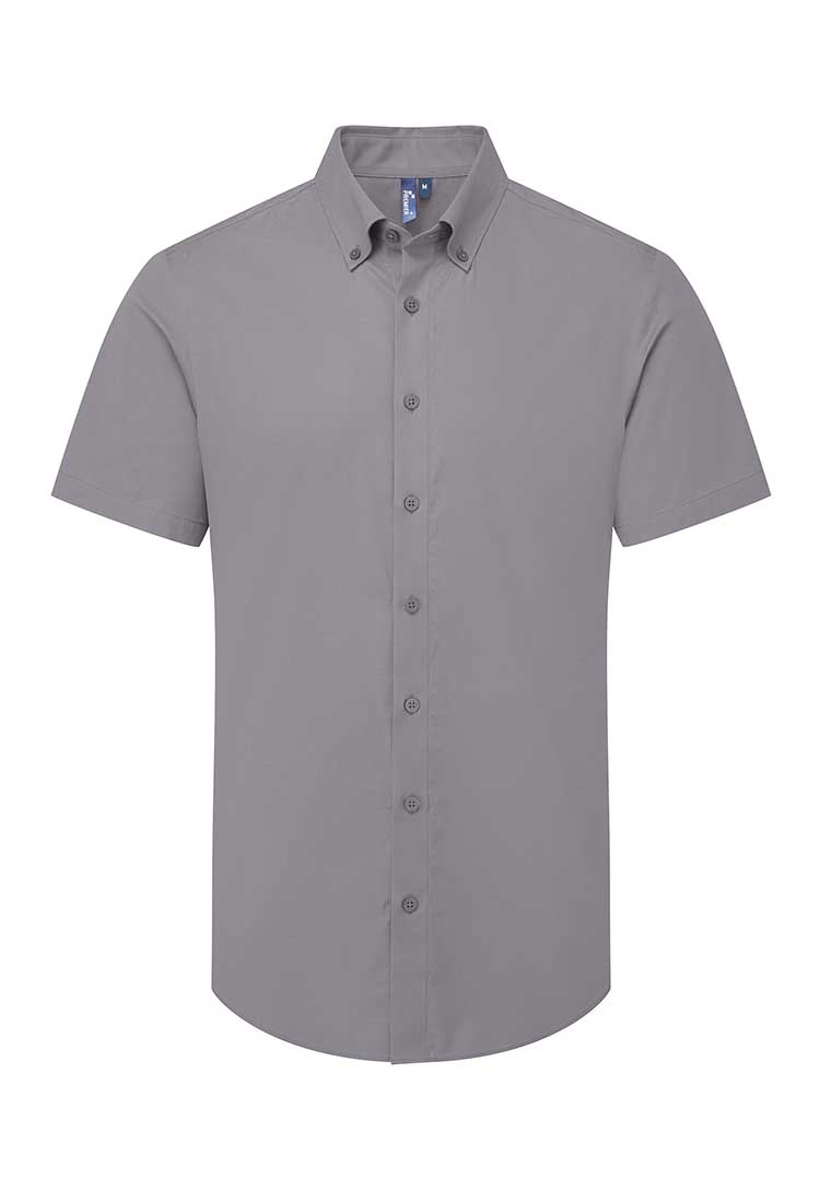 A PR286 ‘Supreme’ Oxford short sleeve shirt in Steel Grey