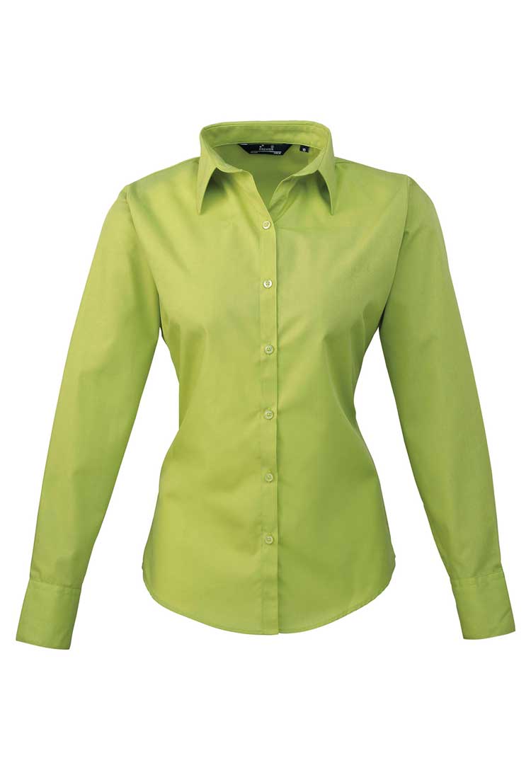 Women's Vibrant Long Sleeve Poplin Blouse PR300