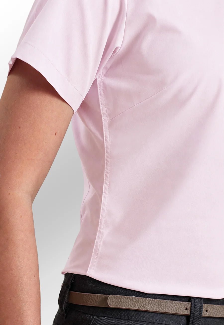 Women's Short Sleeve Poplin Blouse - The Work Uniform Company