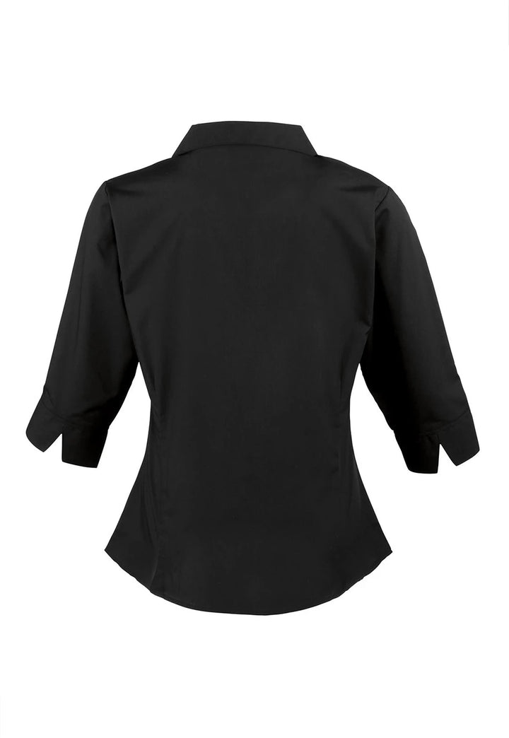 Women's 3/4 Sleeve Poplin Blouse - The Work Uniform Company