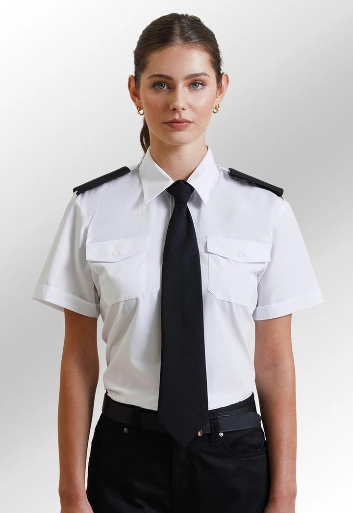 Women's Short Sleeve Pilot Blouse - The Work Uniform Company