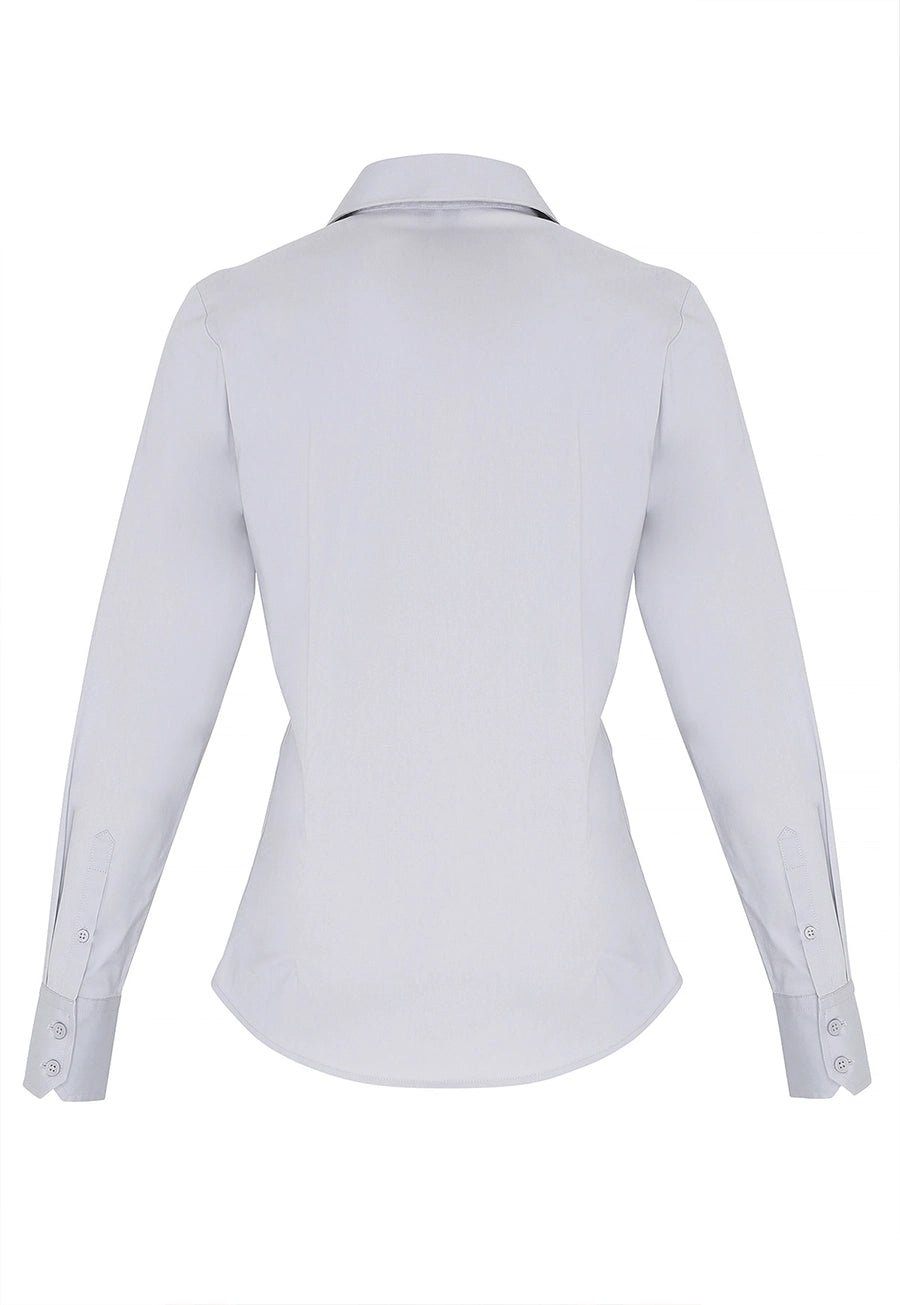 Women's Stretch Fit Cotton Poplin Long Sleeve Shirt - The Work Uniform Company