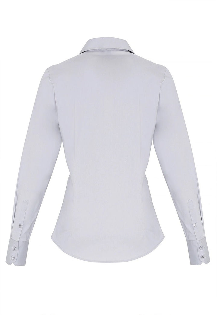 Women's Stretch Fit Cotton Poplin Long Sleeve Shirt - The Work Uniform Company
