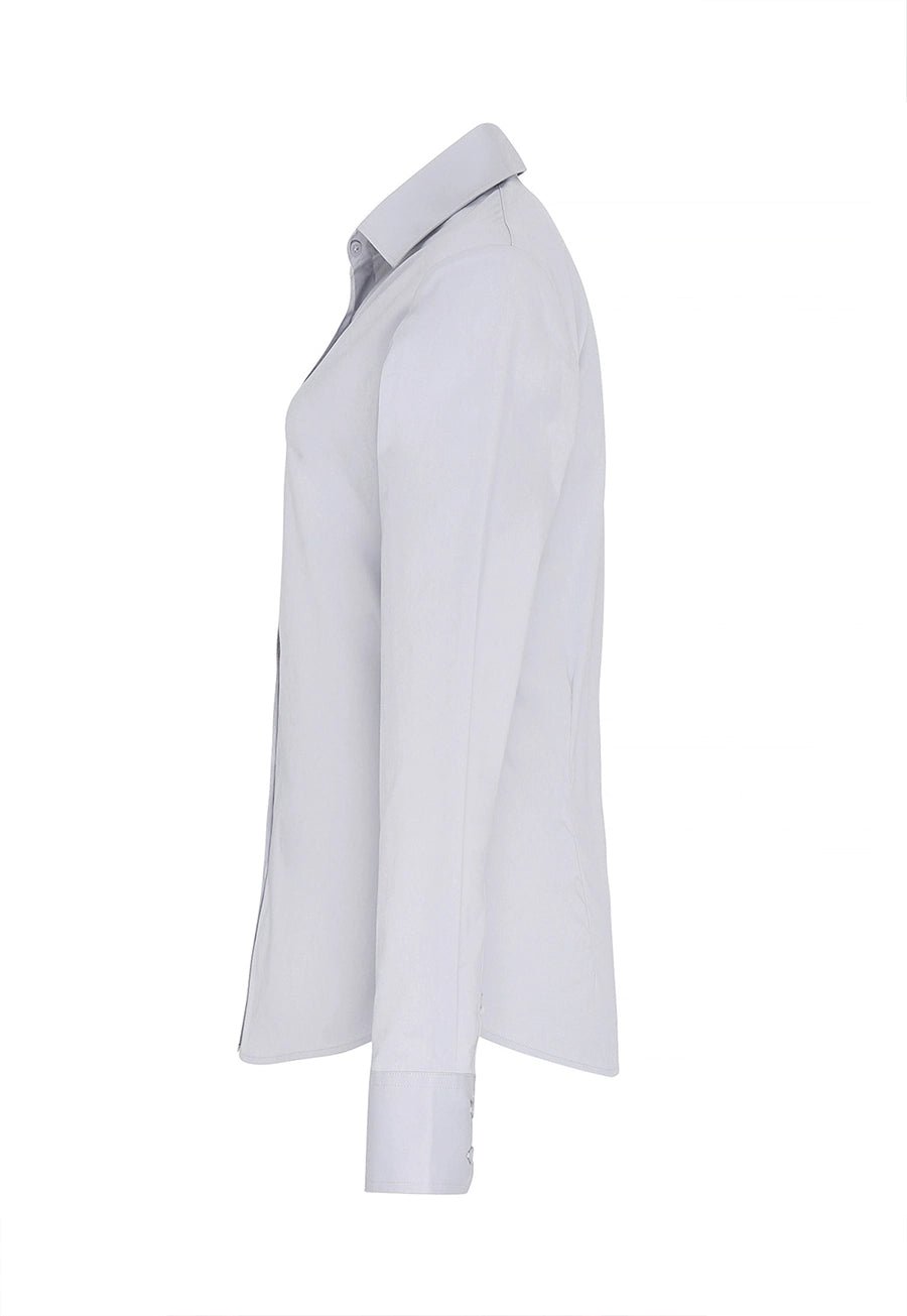 Women's Stretch Fit Cotton Poplin Long Sleeve Shirt - The Work Uniform Company