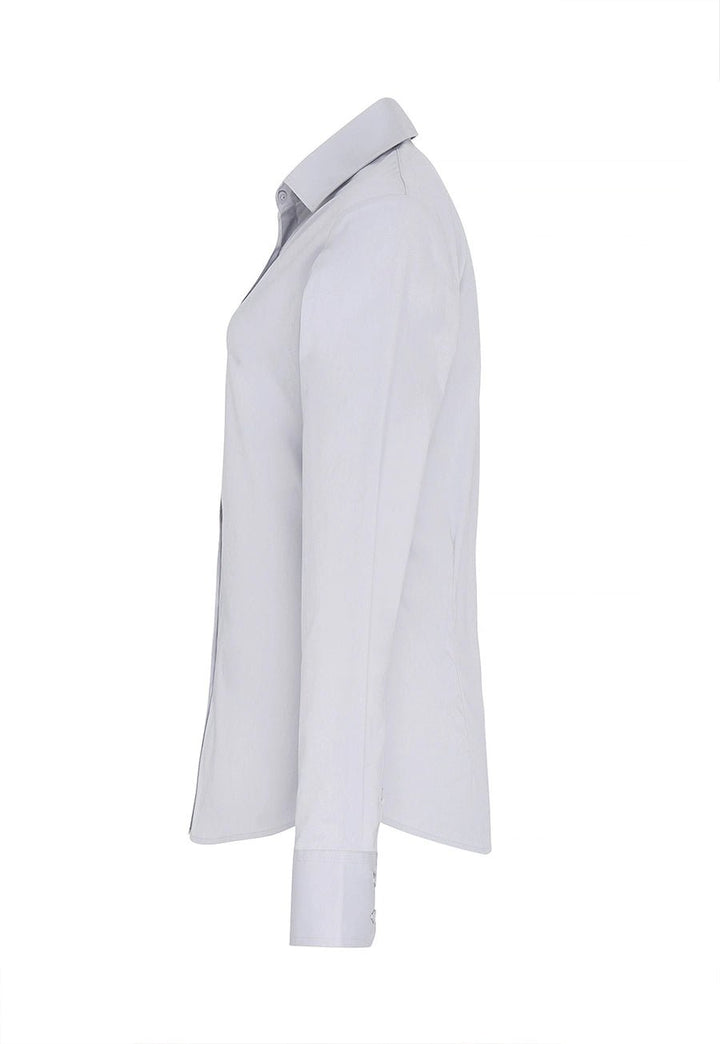 Women's Stretch Fit Cotton Poplin Long Sleeve Shirt - The Work Uniform Company