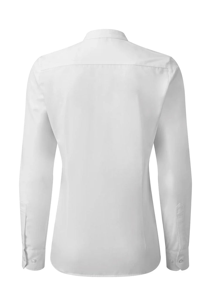Women's Banded Collar Grandad Long Sleeve Shirt