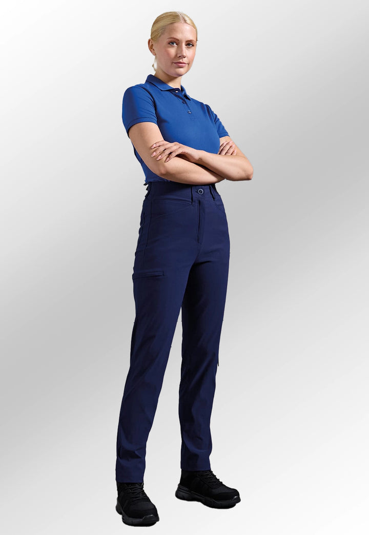 Women's Stretchchecker Work Cargo Trousers