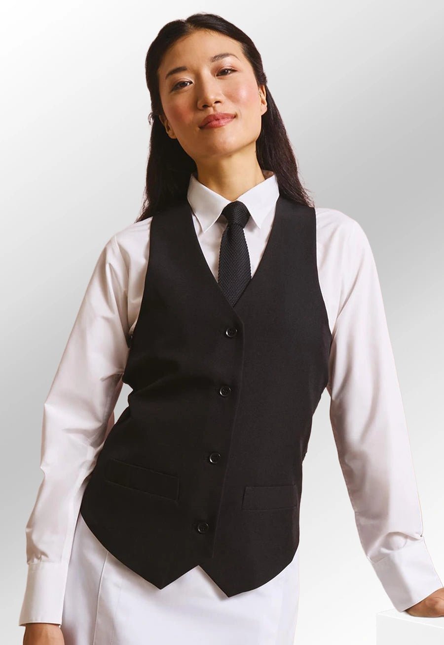 Women's Lined Polyester Waistcoat - The Work Uniform Company