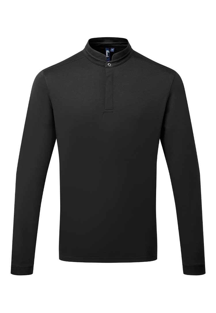 A PR647 Essential Coolchecker long sleeve chef’s shirt in Black