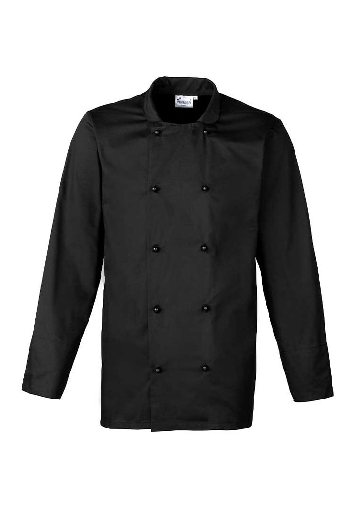 A PR661 Cuisine Long Sleeve Chef's Jacket in Black