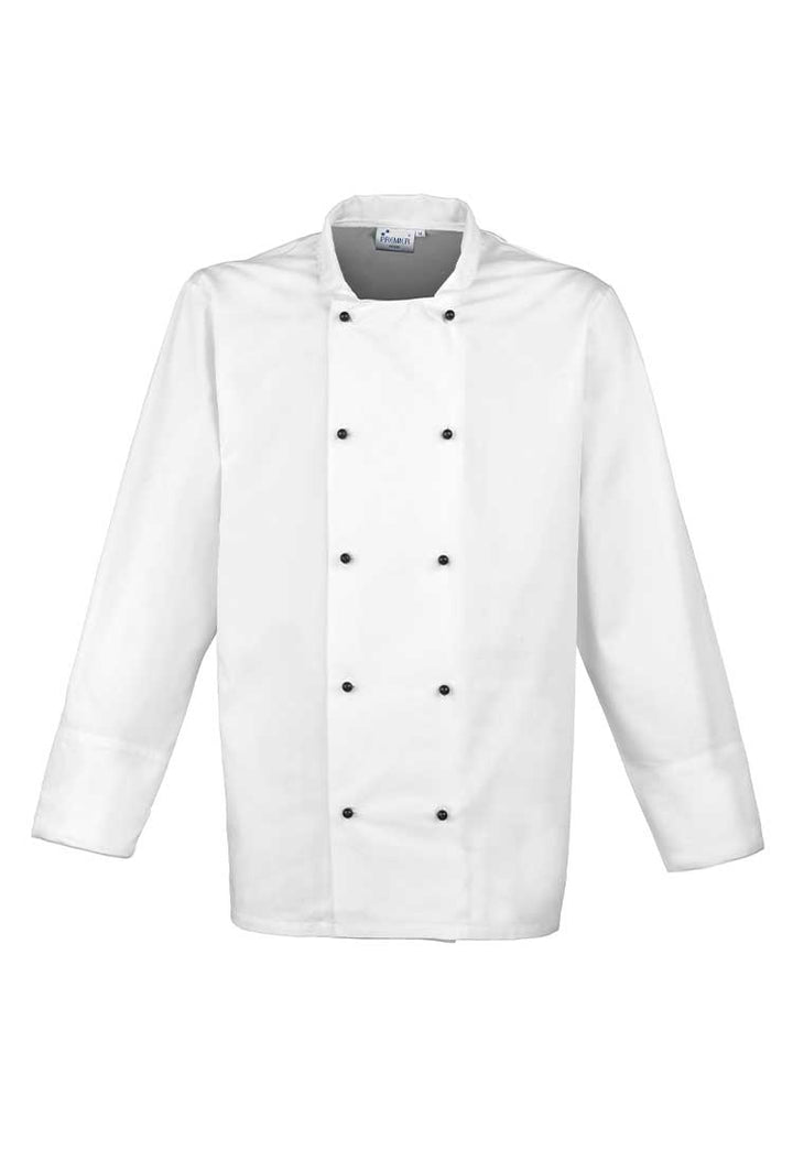 A PR661 Cuisine Long Sleeve Chef's Jacket in White