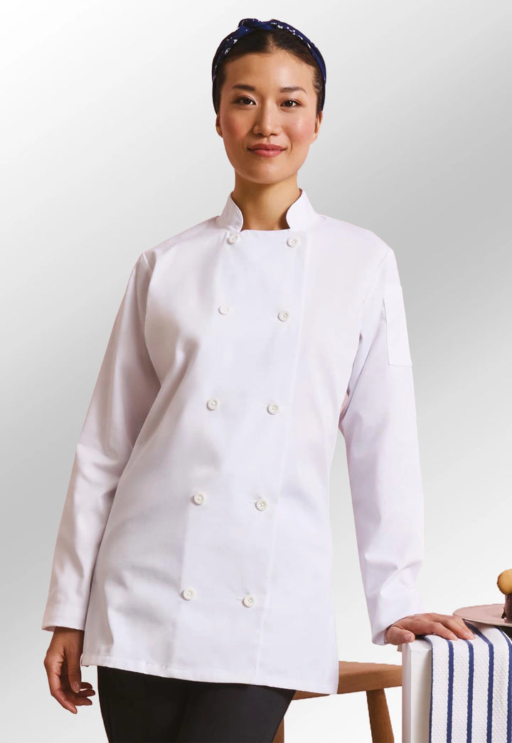 Women's Long Sleeve Chef's Jacket - The Work Uniform Company