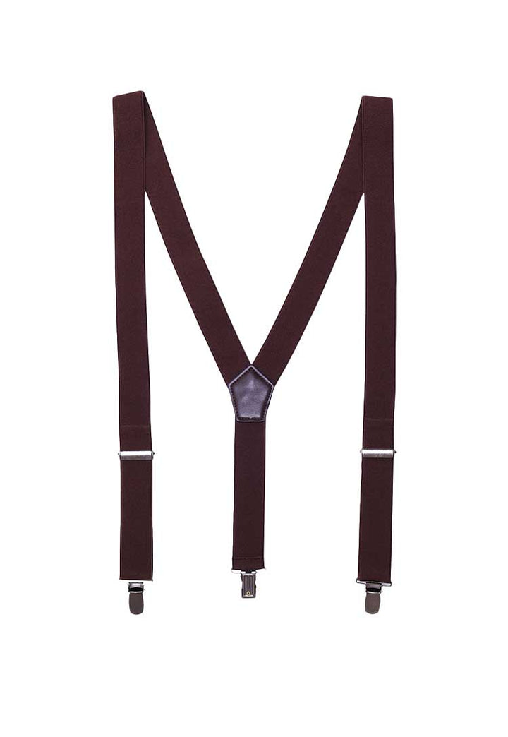 A pair of PR701 Clip-On Trouser Braces in Brown