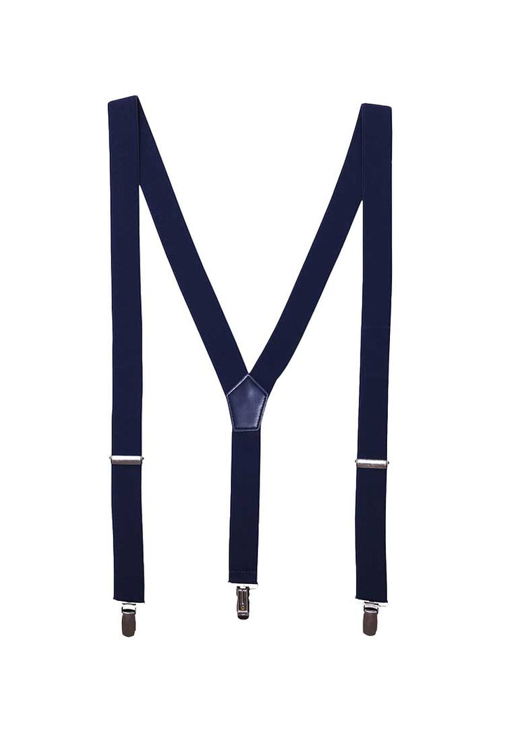 A pair of PR701 Clip-On Trouser Braces in Navy